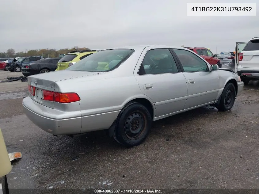 2001 Toyota Camry Le VIN: 4T1BG22K31U793492 Lot: 40862337