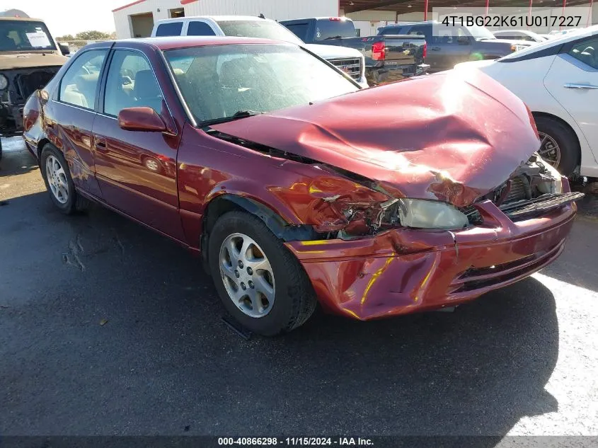 2001 Toyota Camry Le VIN: 4T1BG22K61U017227 Lot: 40866298