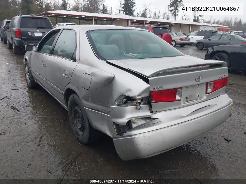 2001 Toyota Camry Le VIN: 4T1BG22K21U064867 Lot: 40874297