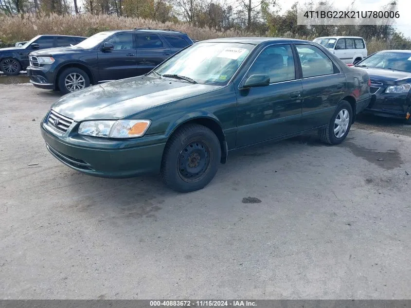 4T1BG22K21U780006 2001 Toyota Camry Le