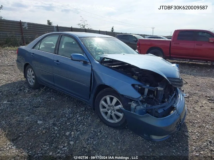 2002 Toyota Camry VIN: JTDBF30K620009587 Lot: 12102736