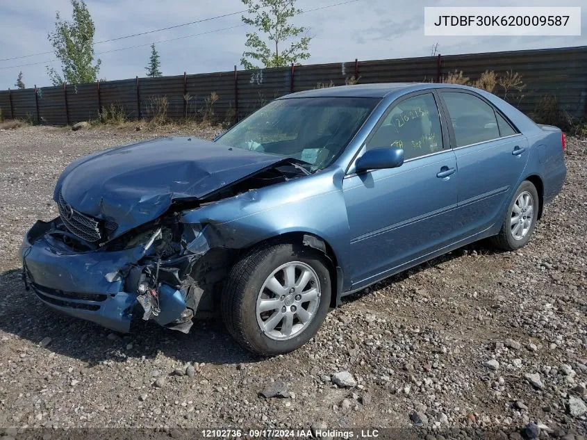 2002 Toyota Camry VIN: JTDBF30K620009587 Lot: 12102736