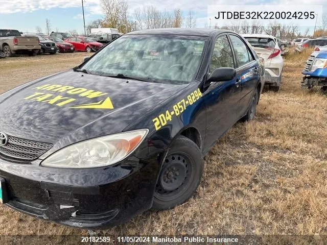 2002 Toyota Camry Le VIN: JTDBE32K220024295 Lot: 20182589