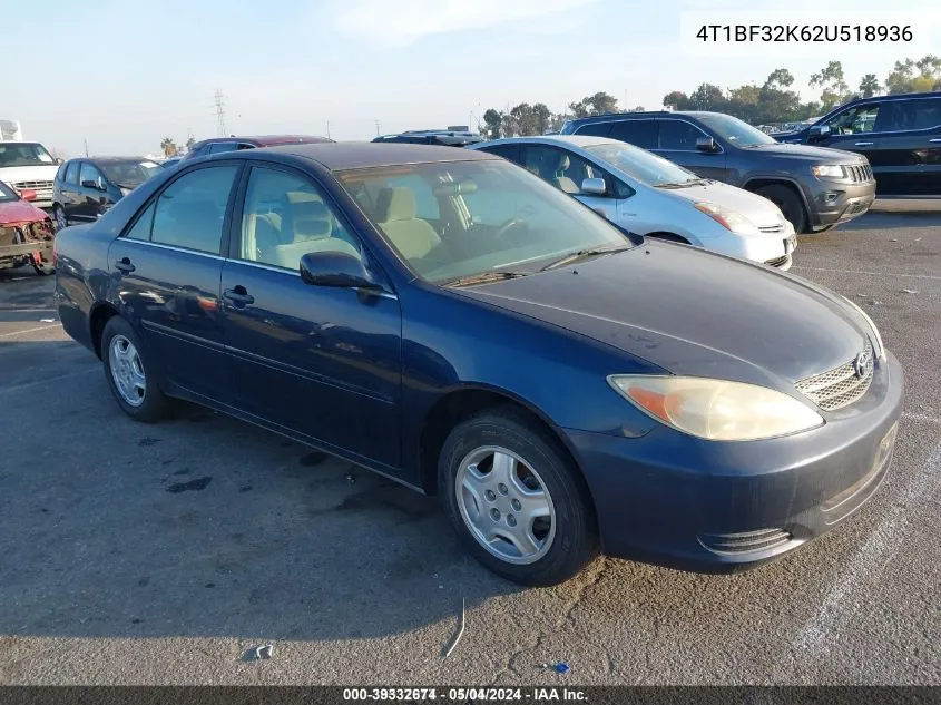 4T1BF32K62U518936 2002 Toyota Camry Le