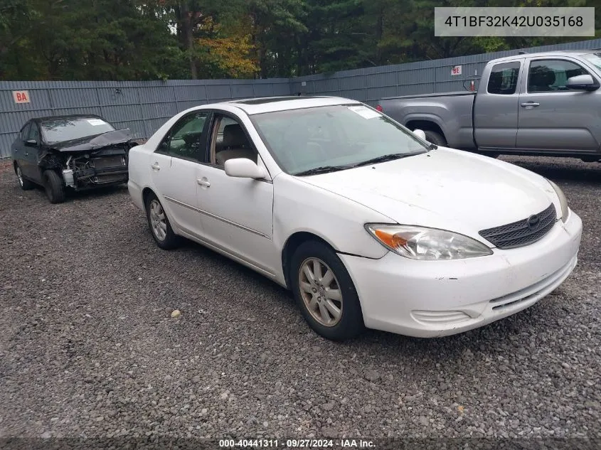 2002 Toyota Camry Xle V6 VIN: 4T1BF32K42U035168 Lot: 40441311