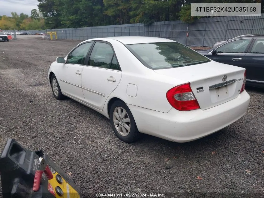 4T1BF32K42U035168 2002 Toyota Camry Xle V6