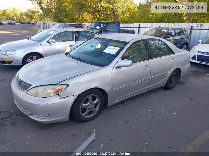 2002 Toyota Camry Xle VIN: 4T1BE32K62U072158 Lot: 40459096