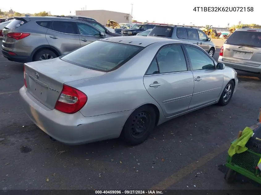 2002 Toyota Camry Xle VIN: 4T1BE32K62U072158 Lot: 40459096