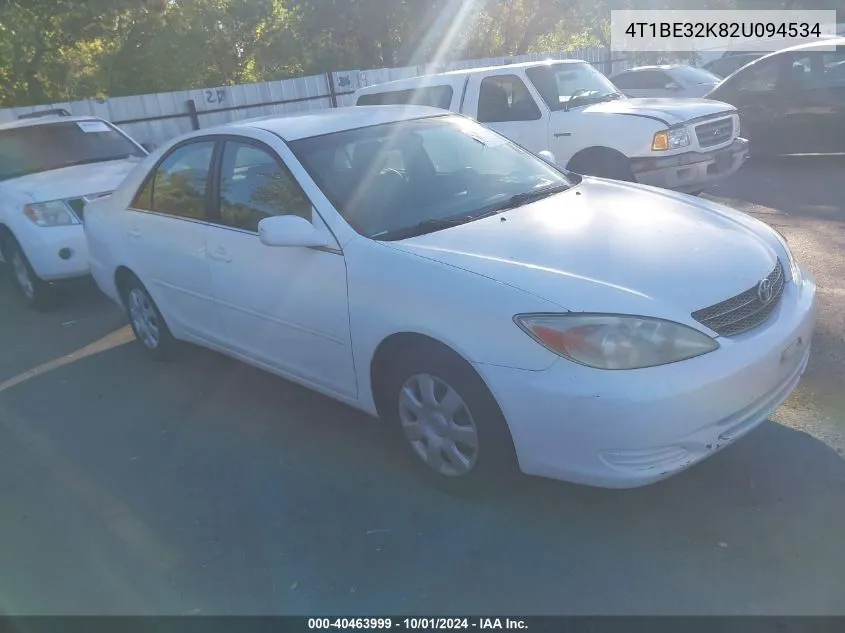 2002 Toyota Camry Le/Xle/Se VIN: 4T1BE32K82U094534 Lot: 40463999