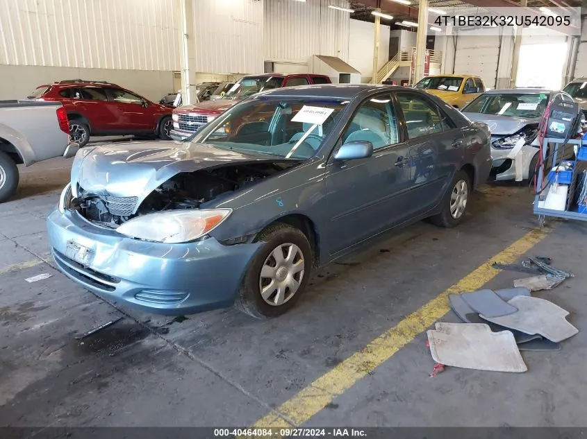 2002 Toyota Camry Le VIN: 4T1BE32K32U542095 Lot: 40464084