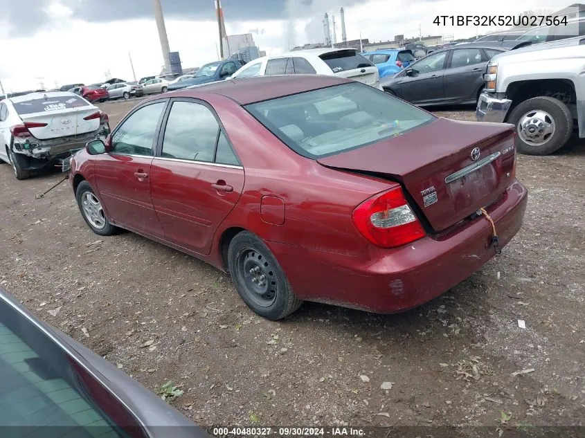 2002 Toyota Camry Le V6 VIN: 4T1BF32K52U027564 Lot: 40480327