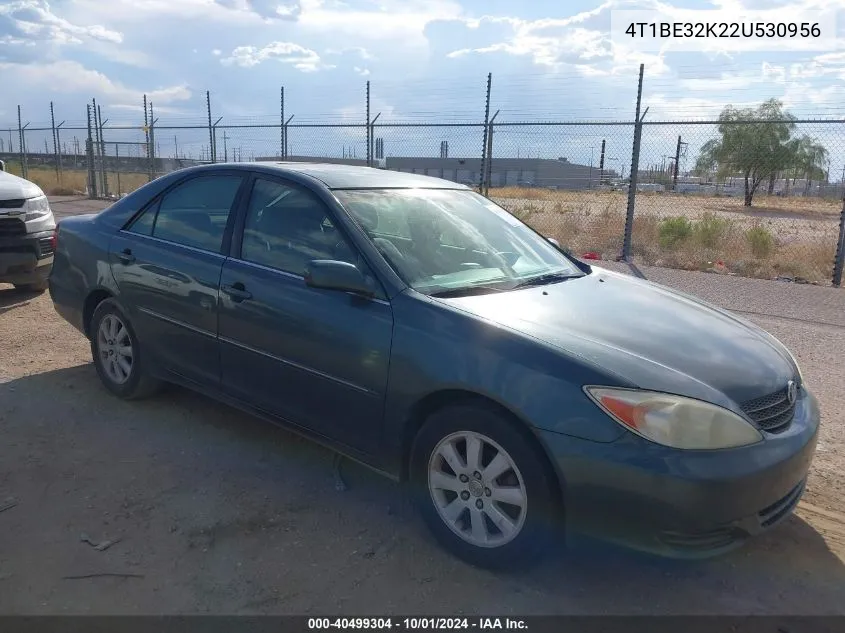 2002 Toyota Camry Xle VIN: 4T1BE32K22U530956 Lot: 40499304