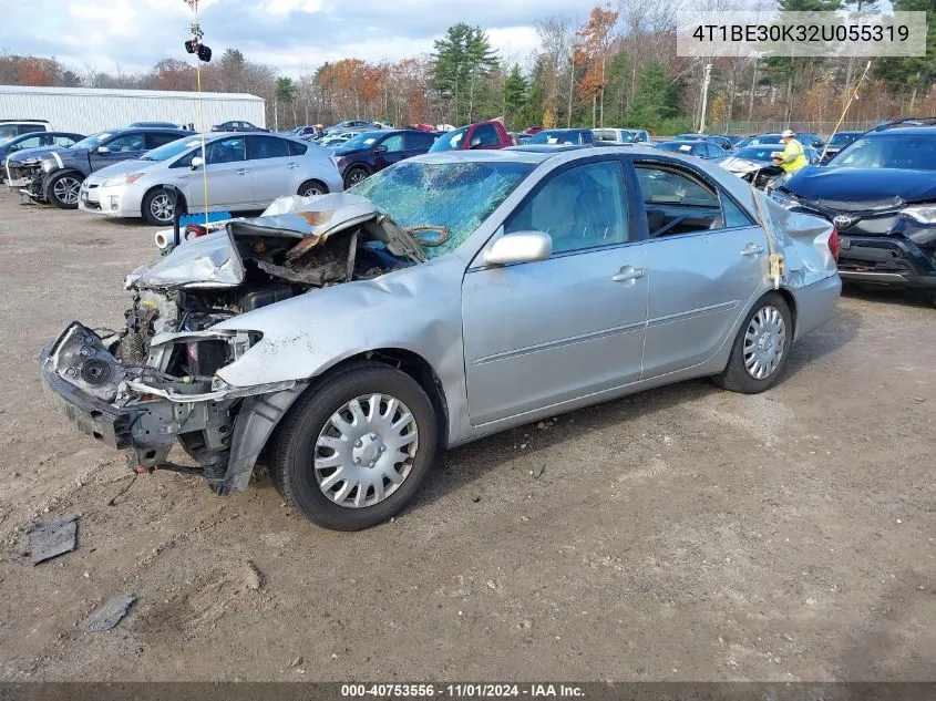 2002 Toyota Camry Xle VIN: 4T1BE30K32U055319 Lot: 40753556