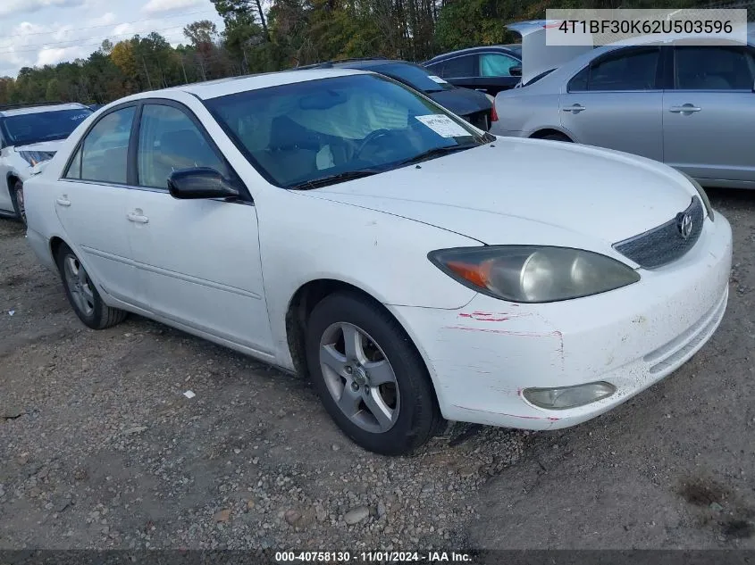 2002 Toyota Camry Se V6 VIN: 4T1BF30K62U503596 Lot: 40758130