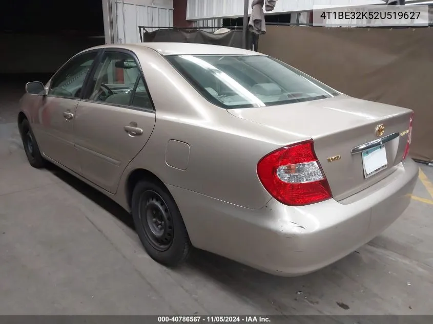 2002 Toyota Camry Le VIN: 4T1BE32K52U519627 Lot: 40786567