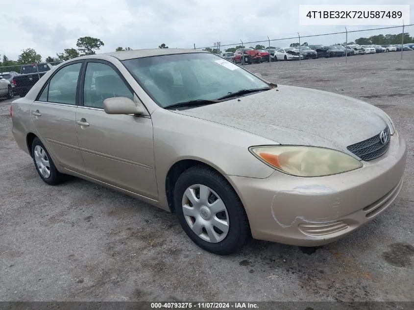 2002 Toyota Camry Le VIN: 4T1BE32K72U587489 Lot: 40793275