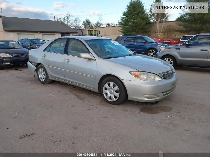 2002 Toyota Camry Le VIN: 4T1BE32K42U516038 Lot: 40804884