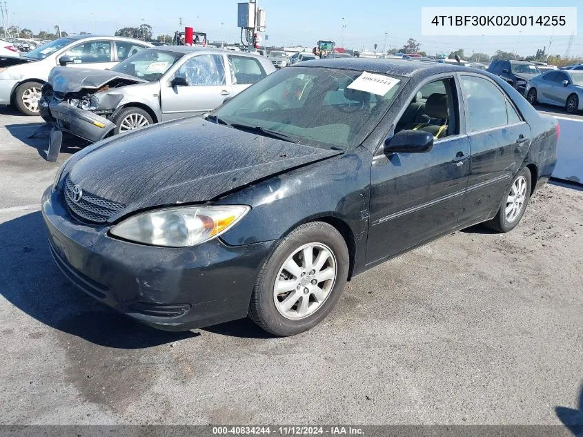 2002 Toyota Camry Xle V6 VIN: 4T1BF30K02U014255 Lot: 40834244