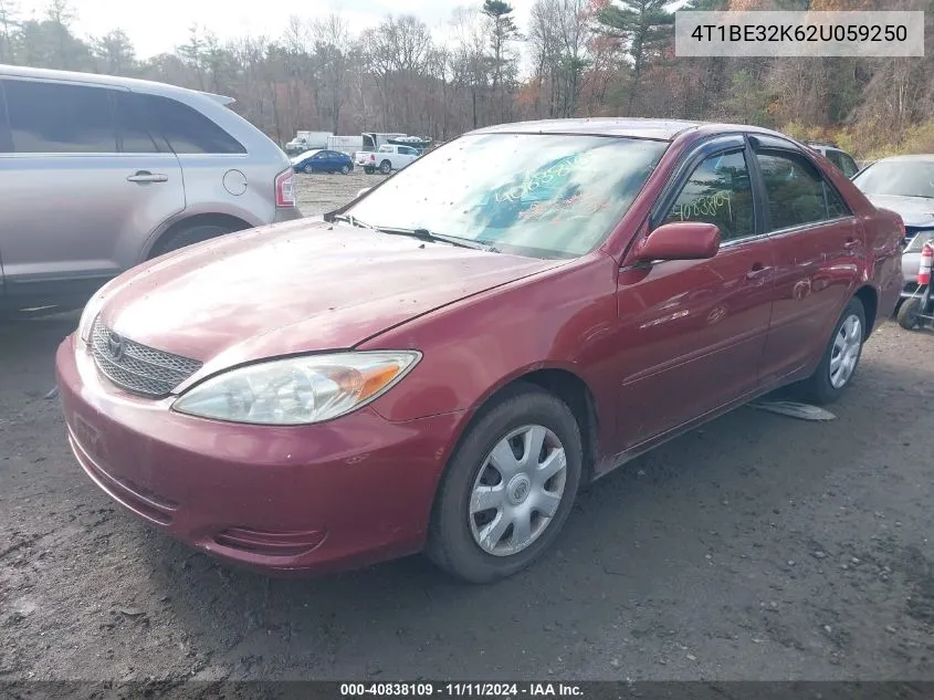 2002 Toyota Camry Le VIN: 4T1BE32K62U059250 Lot: 40838109