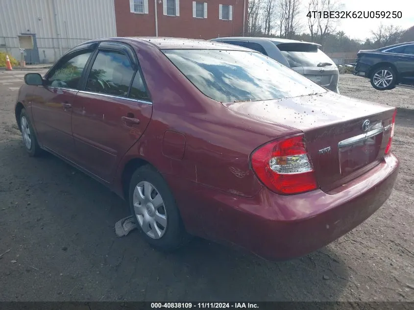 2002 Toyota Camry Le VIN: 4T1BE32K62U059250 Lot: 40838109