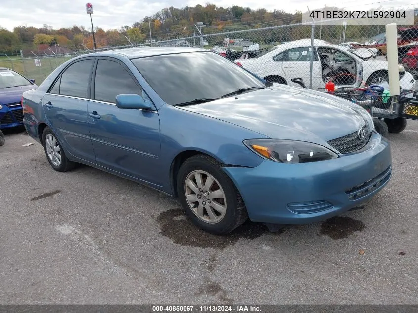 2002 Toyota Camry Xle VIN: 4T1BE32K72U592904 Lot: 40850067