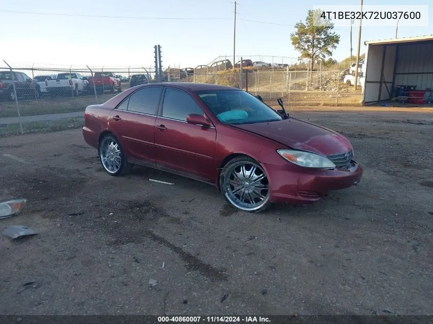 2002 Toyota Camry Le VIN: 4T1BE32K72U037600 Lot: 40860007