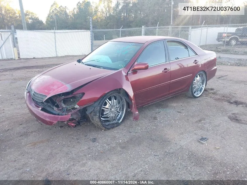 2002 Toyota Camry Le VIN: 4T1BE32K72U037600 Lot: 40860007