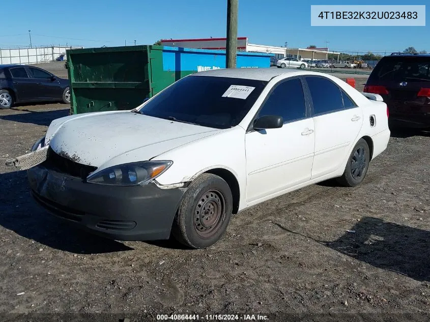 2002 Toyota Camry Le VIN: 4T1BE32K32U023483 Lot: 40864441