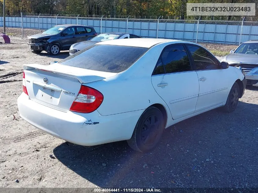 2002 Toyota Camry Le VIN: 4T1BE32K32U023483 Lot: 40864441