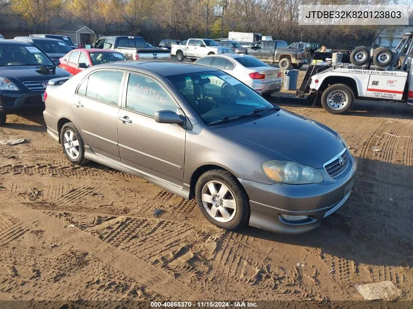 2002 Toyota Camry Le VIN: JTDBE32K820123803 Lot: 40865370