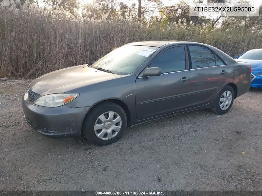 2002 Toyota Camry Le VIN: 4T1BE32KX2U595005 Lot: 40866785