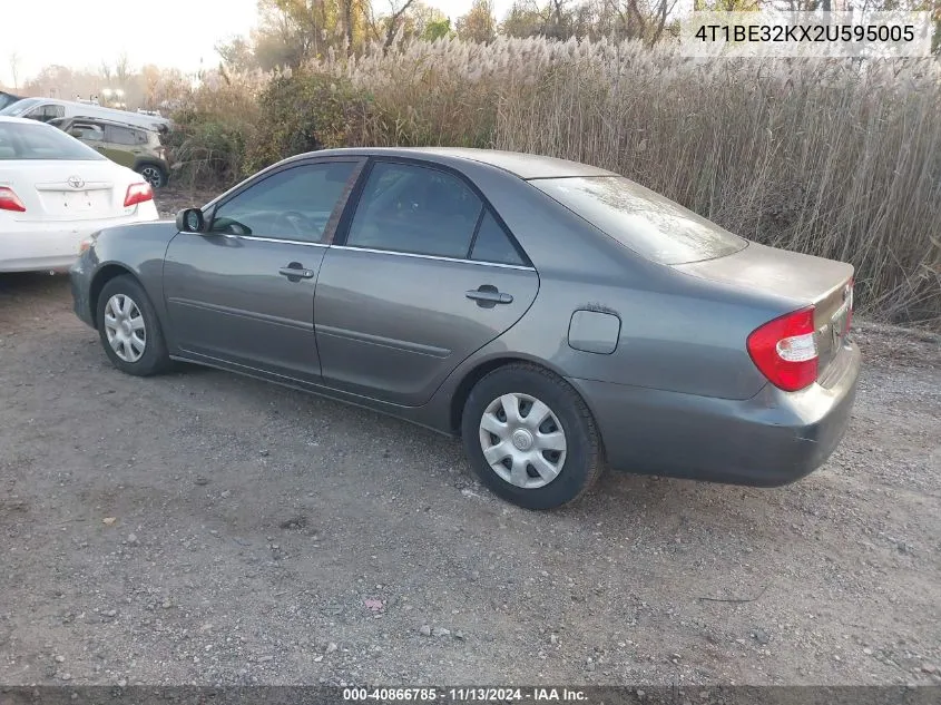 2002 Toyota Camry Le VIN: 4T1BE32KX2U595005 Lot: 40866785