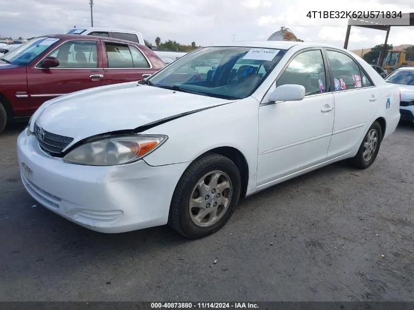 2002 Toyota Camry Le VIN: 4T1BE32K62U571834 Lot: 40873880