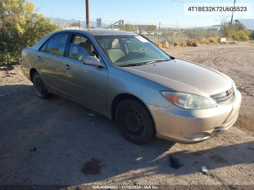 2002 Toyota Camry Le VIN: 4T1BE32K72U605523 Lot: 40894892