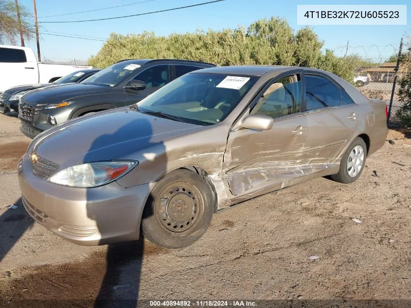 2002 Toyota Camry Le VIN: 4T1BE32K72U605523 Lot: 40894892