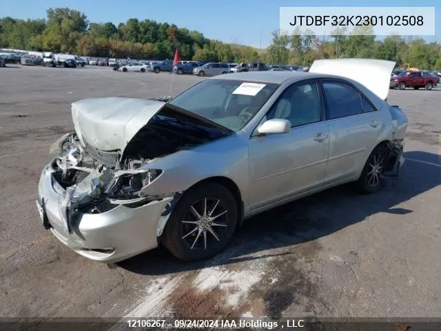 2003 Toyota Camry VIN: JTDBF32K230102508 Lot: 12106267