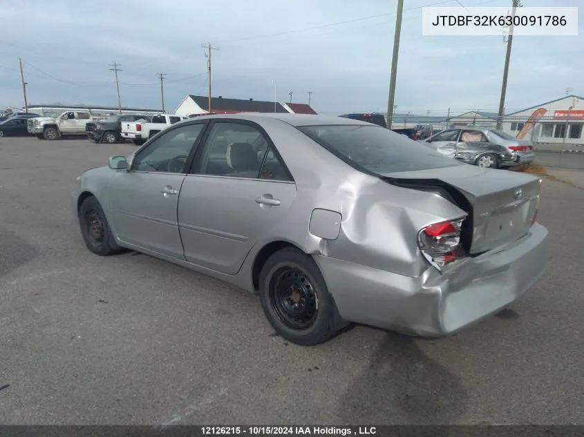 2003 Toyota Camry Le/Xle VIN: JTDBF32K630091786 Lot: 12126215