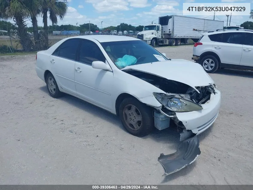 2003 Toyota Camry Le V6 VIN: 4T1BF32K53U047329 Lot: 39306463