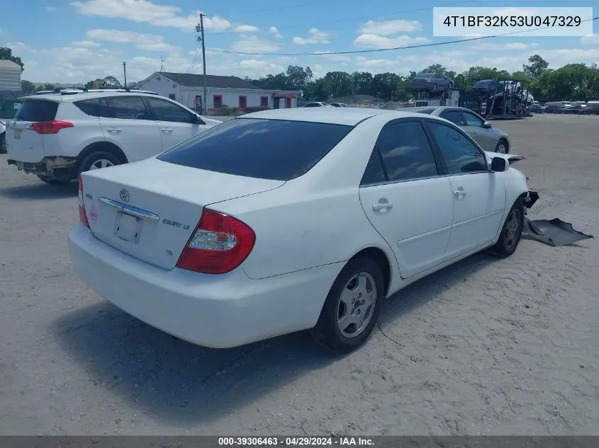 4T1BF32K53U047329 2003 Toyota Camry Le V6