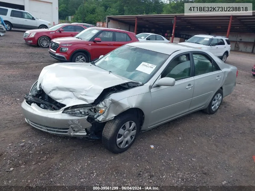 2003 Toyota Camry Le VIN: 4T1BE32K73U238818 Lot: 39561299