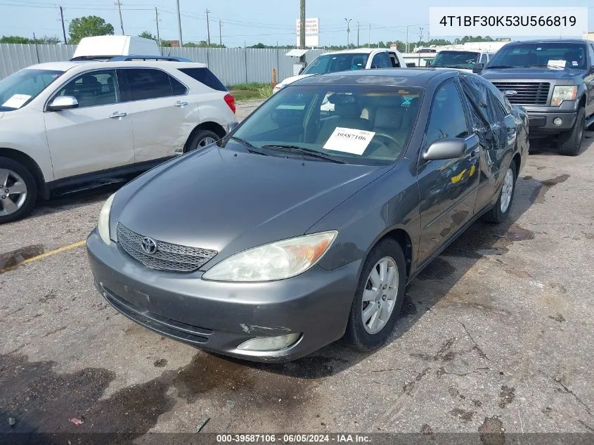 4T1BF30K53U566819 2003 Toyota Camry Xle V6