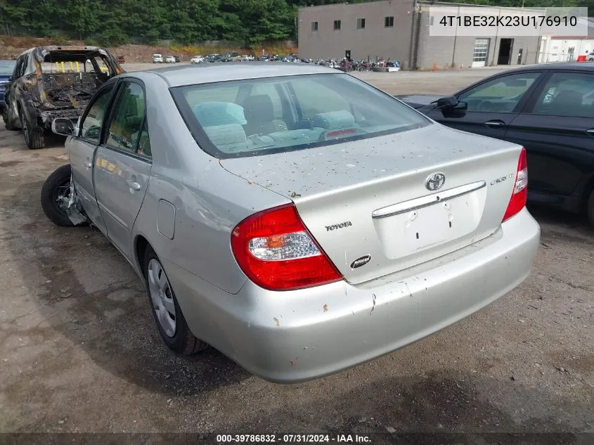 2003 Toyota Camry Le VIN: 4T1BE32K23U176910 Lot: 39786832