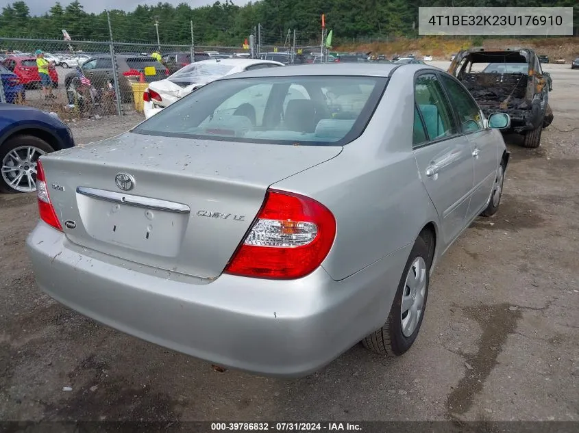 2003 Toyota Camry Le VIN: 4T1BE32K23U176910 Lot: 39786832