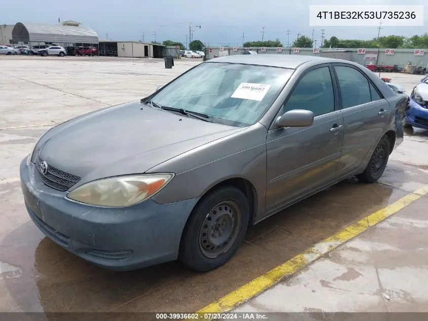 2003 Toyota Camry Le VIN: 4T1BE32K53U735236 Lot: 39936602