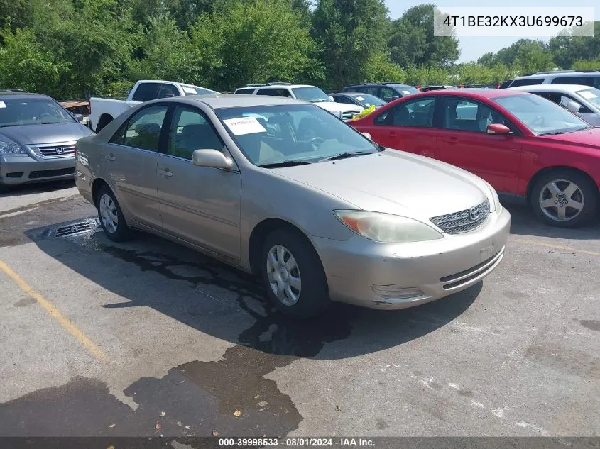 2003 Toyota Camry Le VIN: 4T1BE32KX3U699673 Lot: 39998533