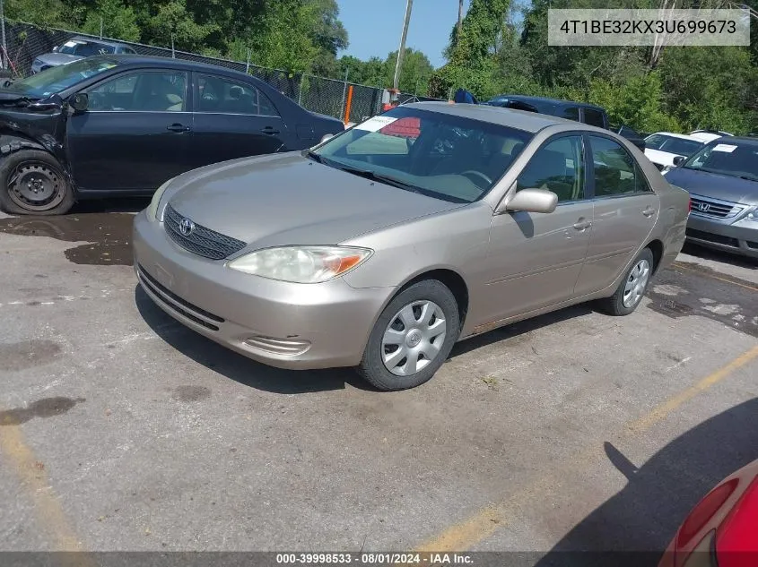 2003 Toyota Camry Le VIN: 4T1BE32KX3U699673 Lot: 39998533