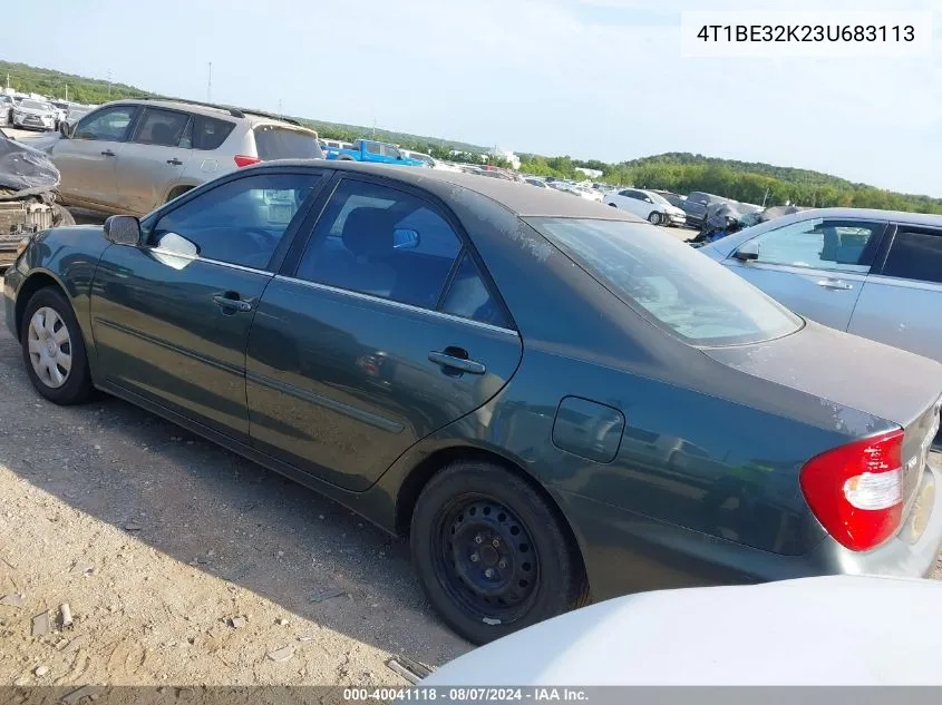 2003 Toyota Camry Le VIN: 4T1BE32K23U683113 Lot: 40041118