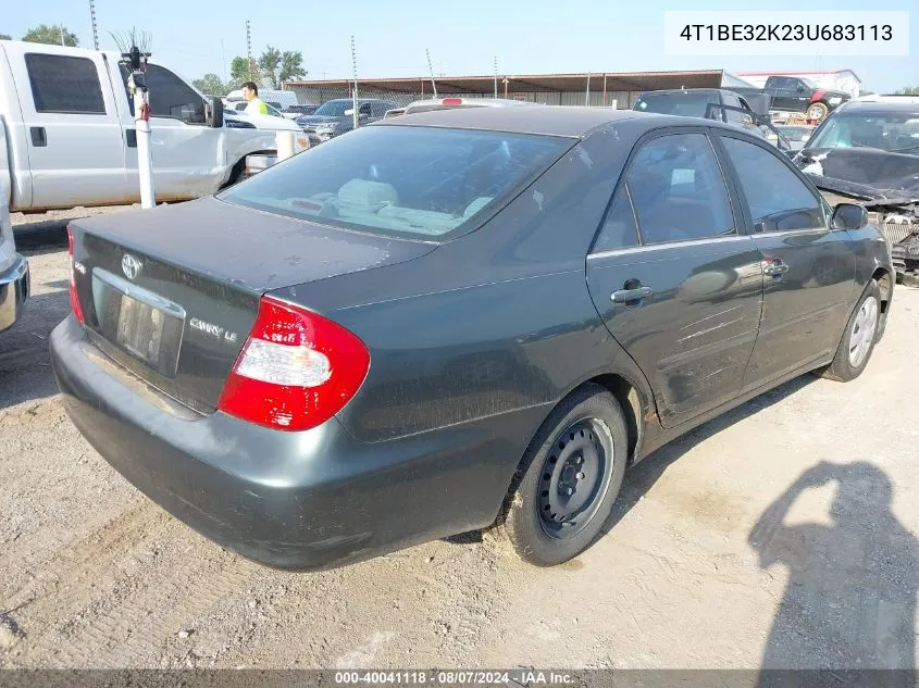 2003 Toyota Camry Le VIN: 4T1BE32K23U683113 Lot: 40041118