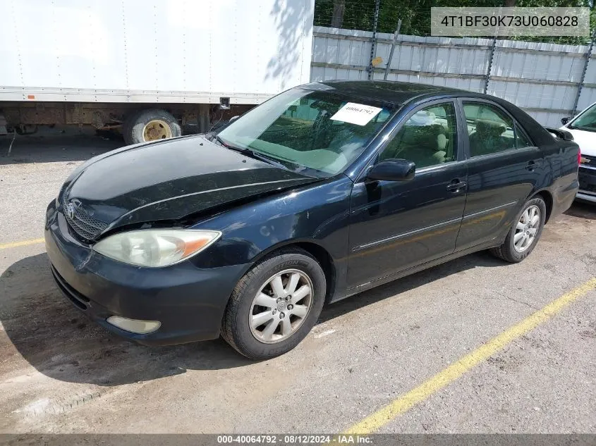 2003 Toyota Camry Xle V6 VIN: 4T1BF30K73U060828 Lot: 40064792