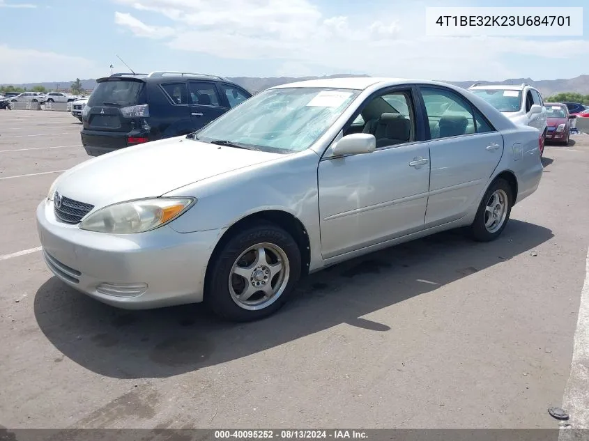 2003 Toyota Camry Le VIN: 4T1BE32K23U684701 Lot: 40095252